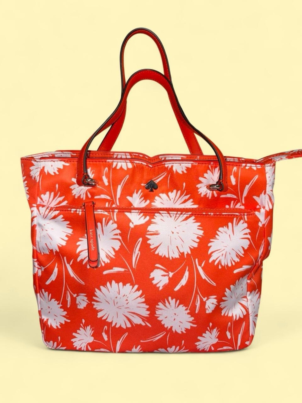 Kate Spade Orange Floral Tote Bag